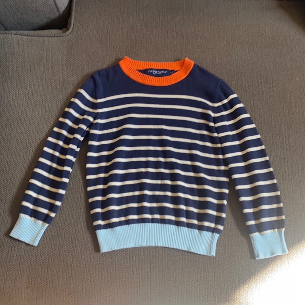 ToobyDoo boys navy stripe sweater size 7